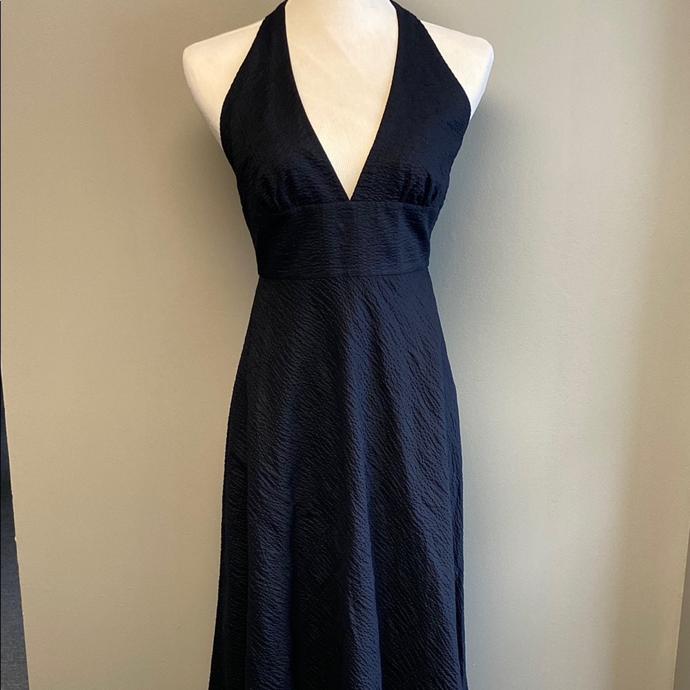 J. Crew Black Halter Backless Cocktail Dress